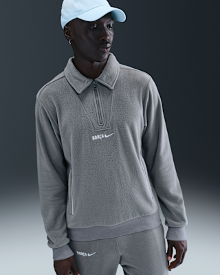 【新品】FC Barcelona 長袖ジャージ グレー　Sサイズ Official Nike 2007/2008 FC Barcelona Victor Valdes Men's Medium